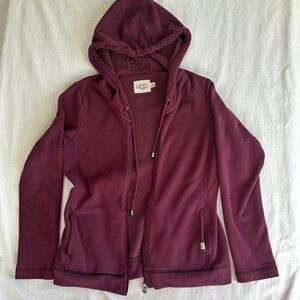 UGG Women’s Matching Sweat Set Medium | Hoodie & Jogger Sweatpants Burgundy